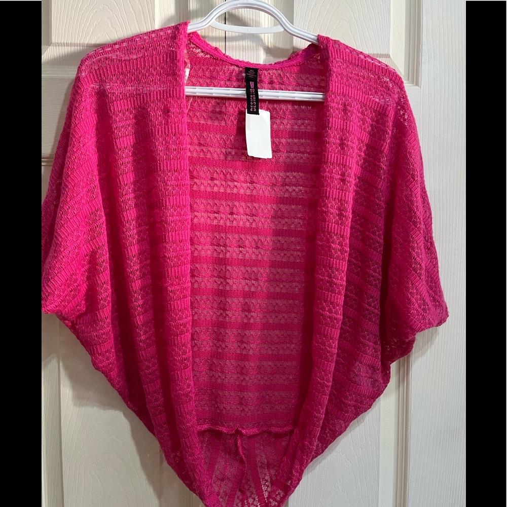 Design Lab Knitted Fuchsia Bolero shrug in Size XS